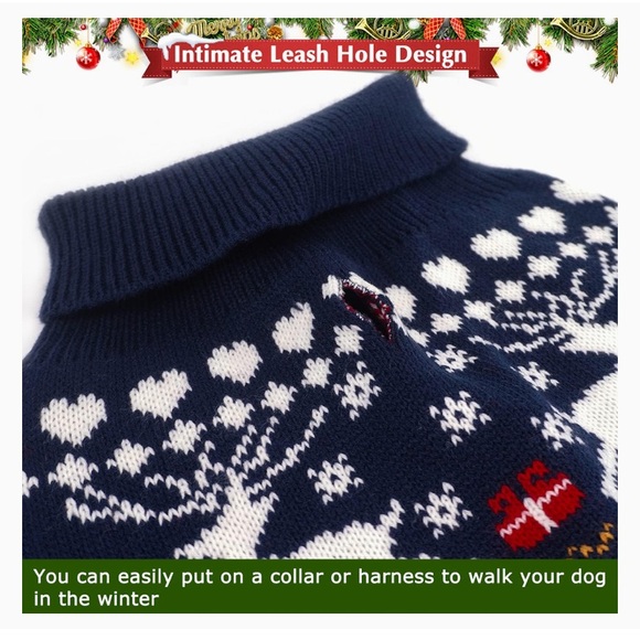 PUPTECK 🎁 Fair Isle Holiday Dog Sweater - Picture 6 of 15
